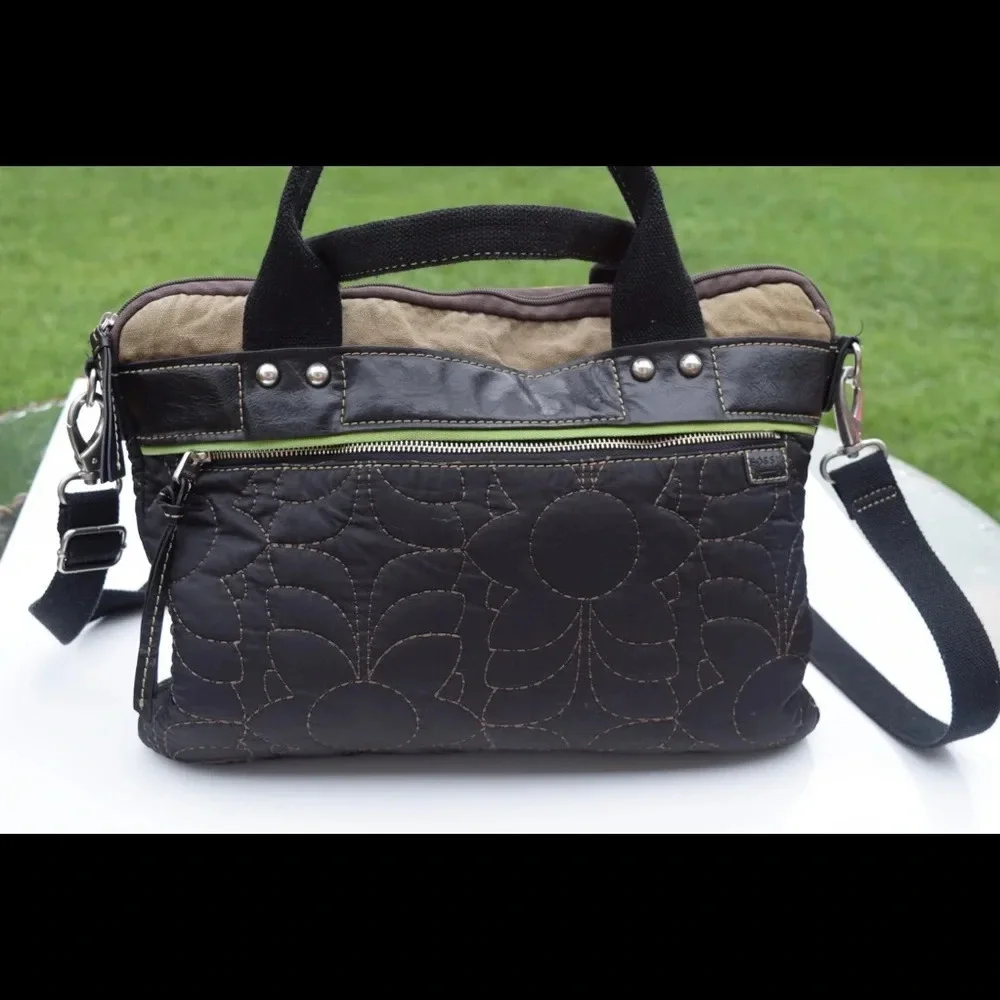 Fossil quilted lap top bag